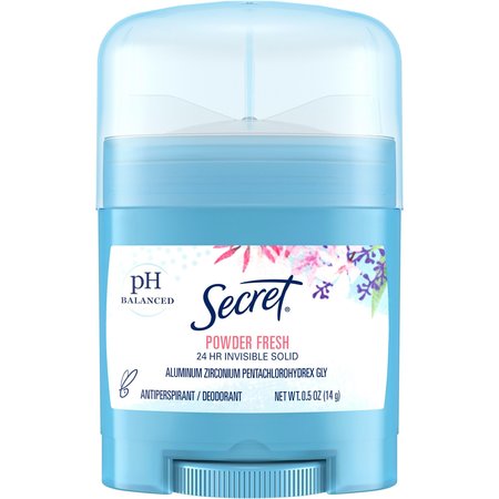 SECRET Deodorant/Antiperspirant, Powder Fresh 0.5 oz, Multi, PK 24 PGC31384CT